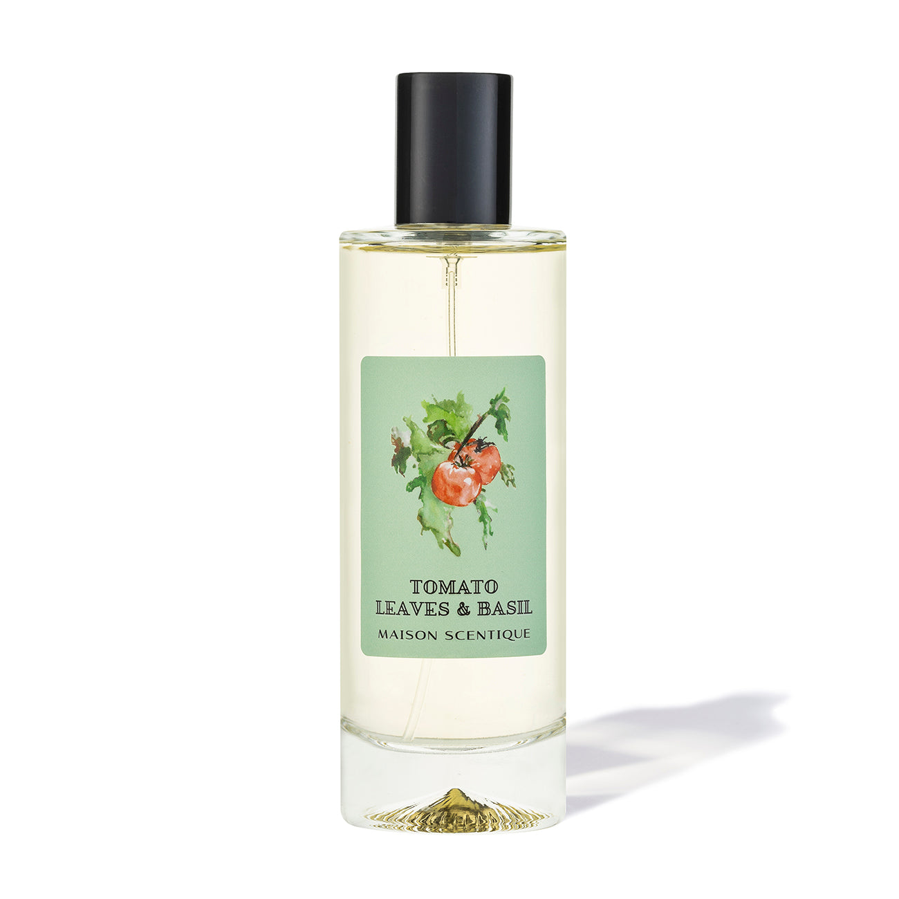 tomato leaves and basil room spray 100 ml luxury home fragrance. maison scentique green herbal fabric and room spray