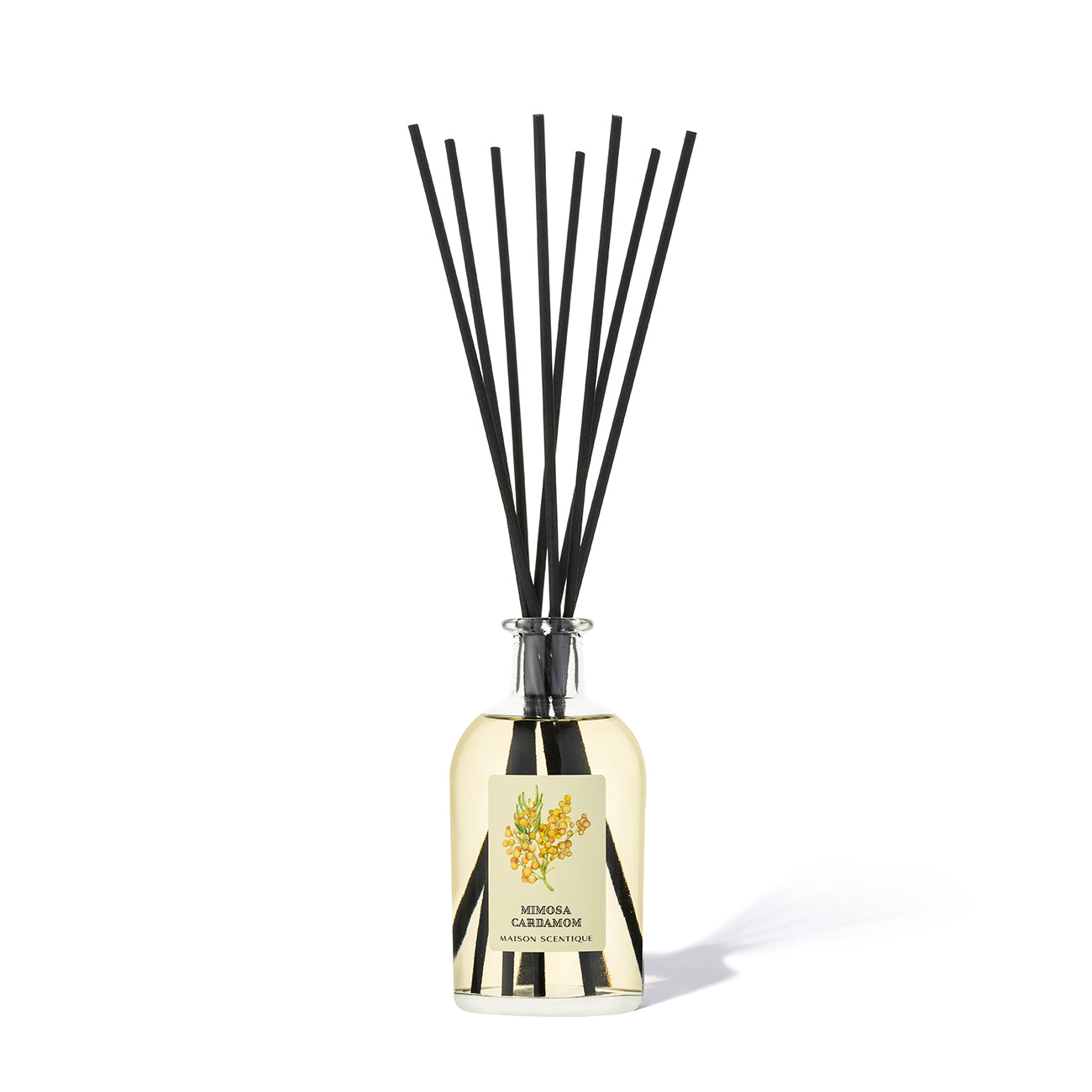 Maison Scentique luxury reed diffuser with mimosa, neroli and cardamom scent
