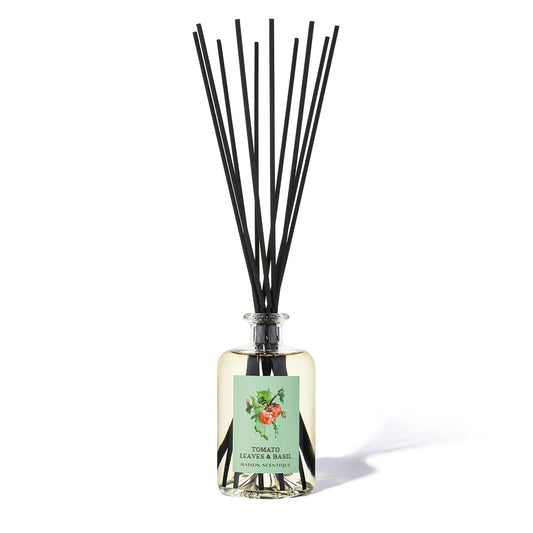 Tomato Leaves & Basil reed diffuser 500ml luxury home fragrance by Maison Scentique
