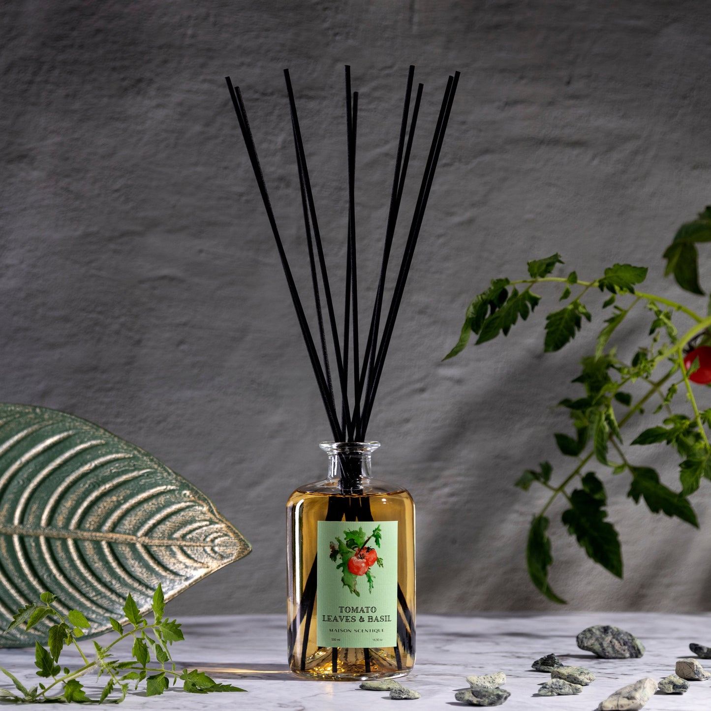 reed diffuser tomato leaves and basil